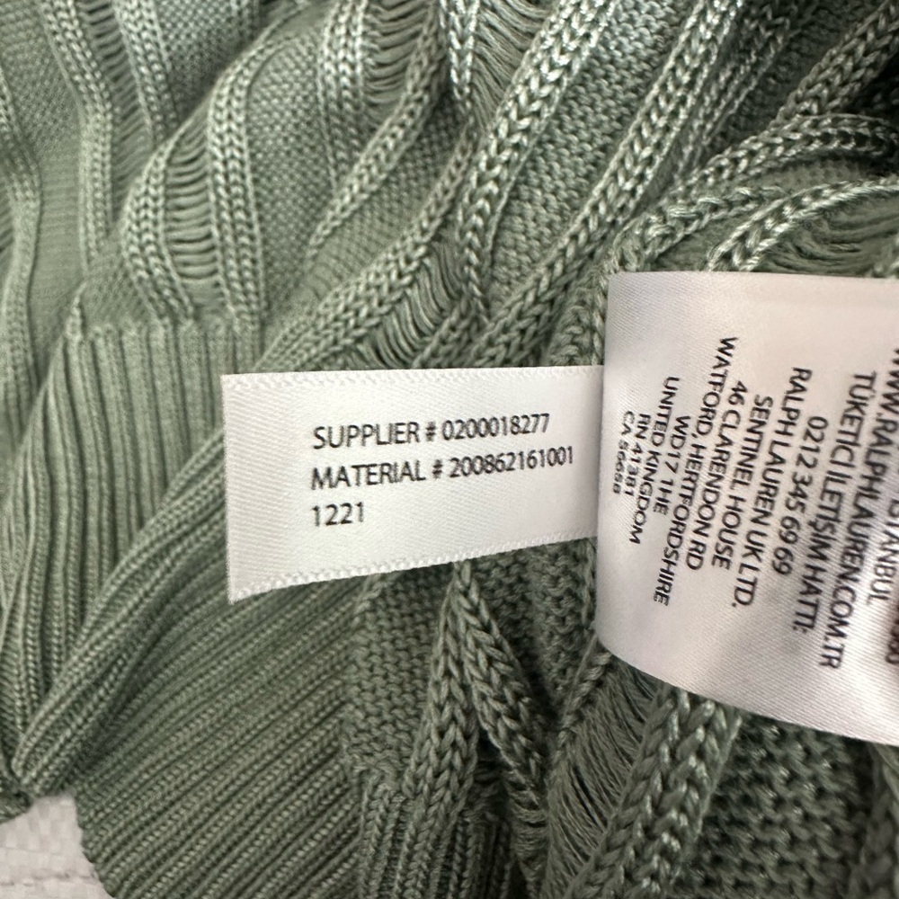 Ralph Lauren Black Label Women’s Cardigan Pointelle Knit Slim V-neck Swe… - Picture 14 of 16